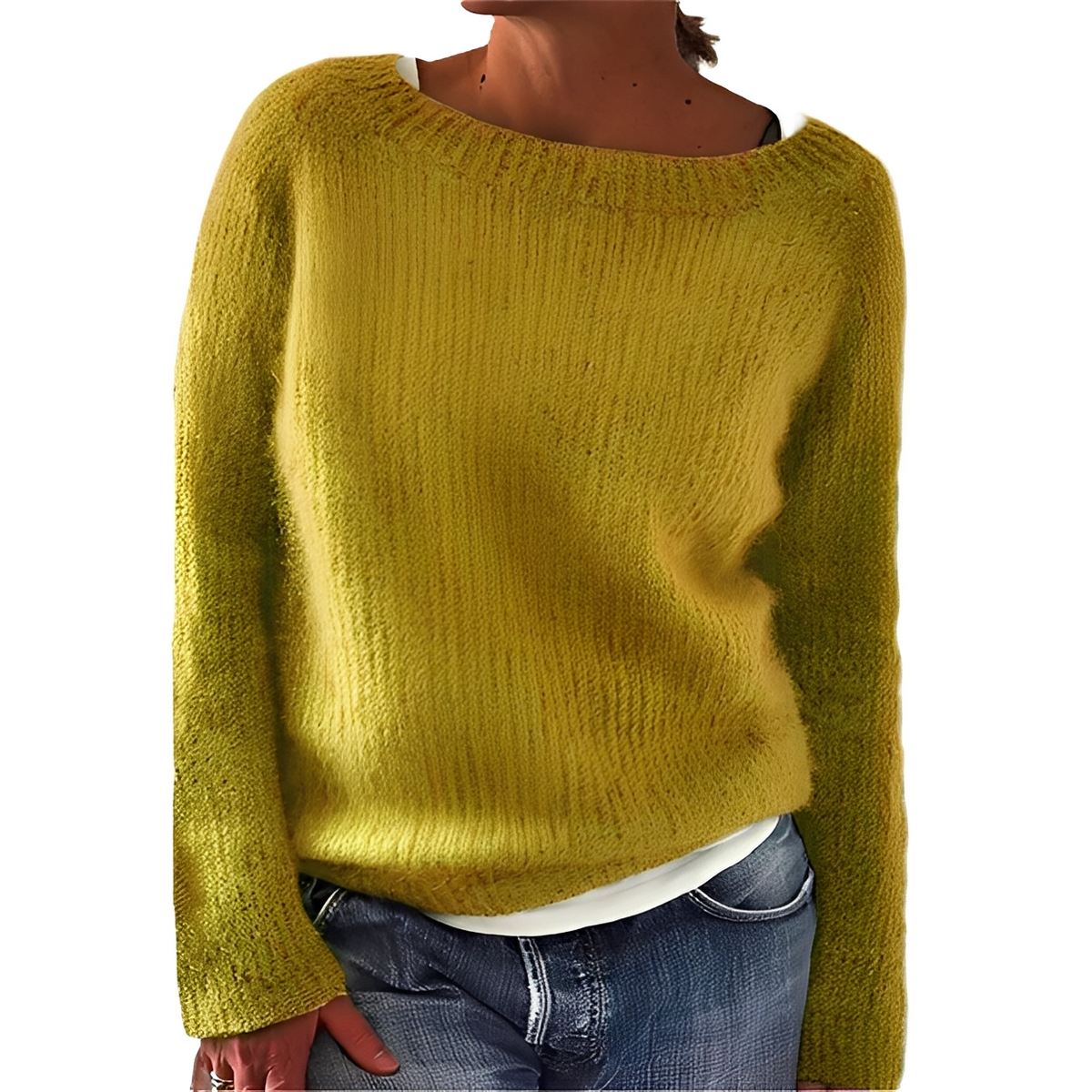Angelia - Warm and soft crew neck sweater