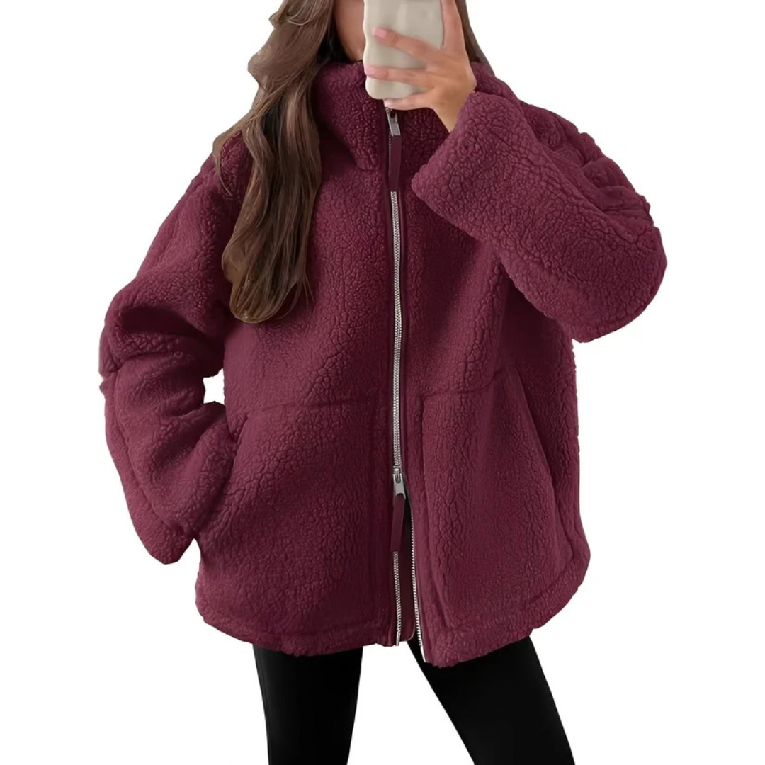 Rowena - Elegant and warm jacket with zipper