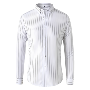 Dennis - Long-sleeve shirt with stripes and easy fit
