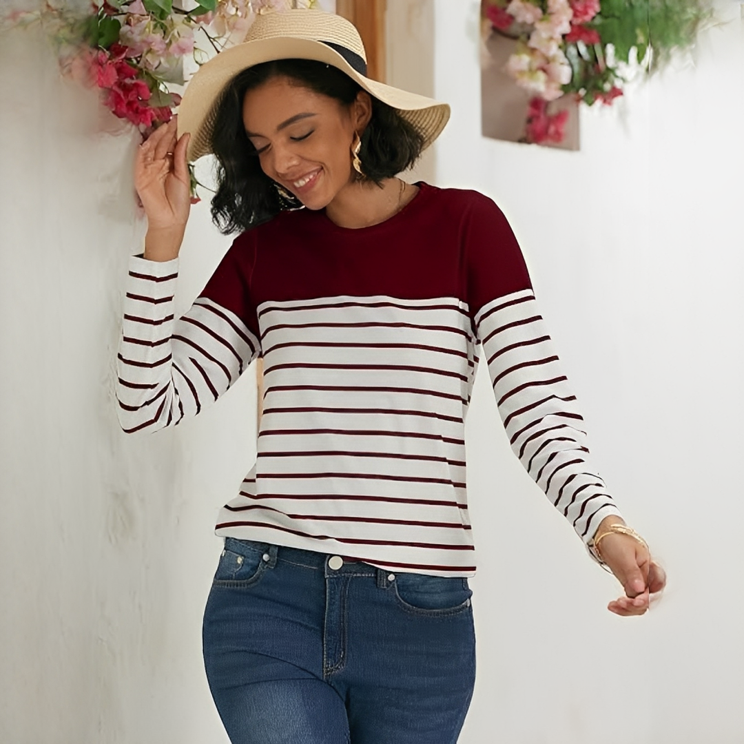 Eunice - Striped, warm and cozy sweater