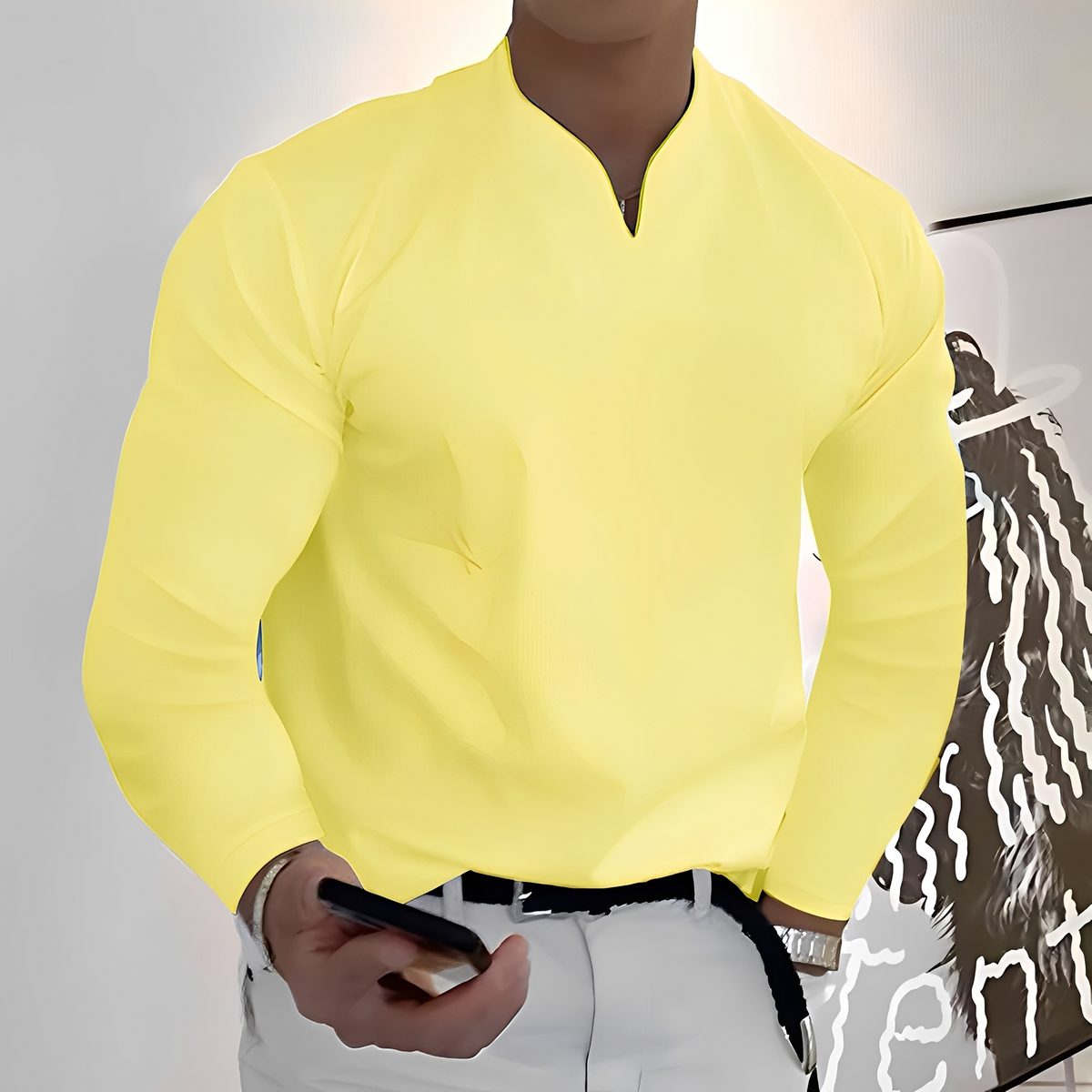 Corentin - Long-sleeved shirt, soft and warm