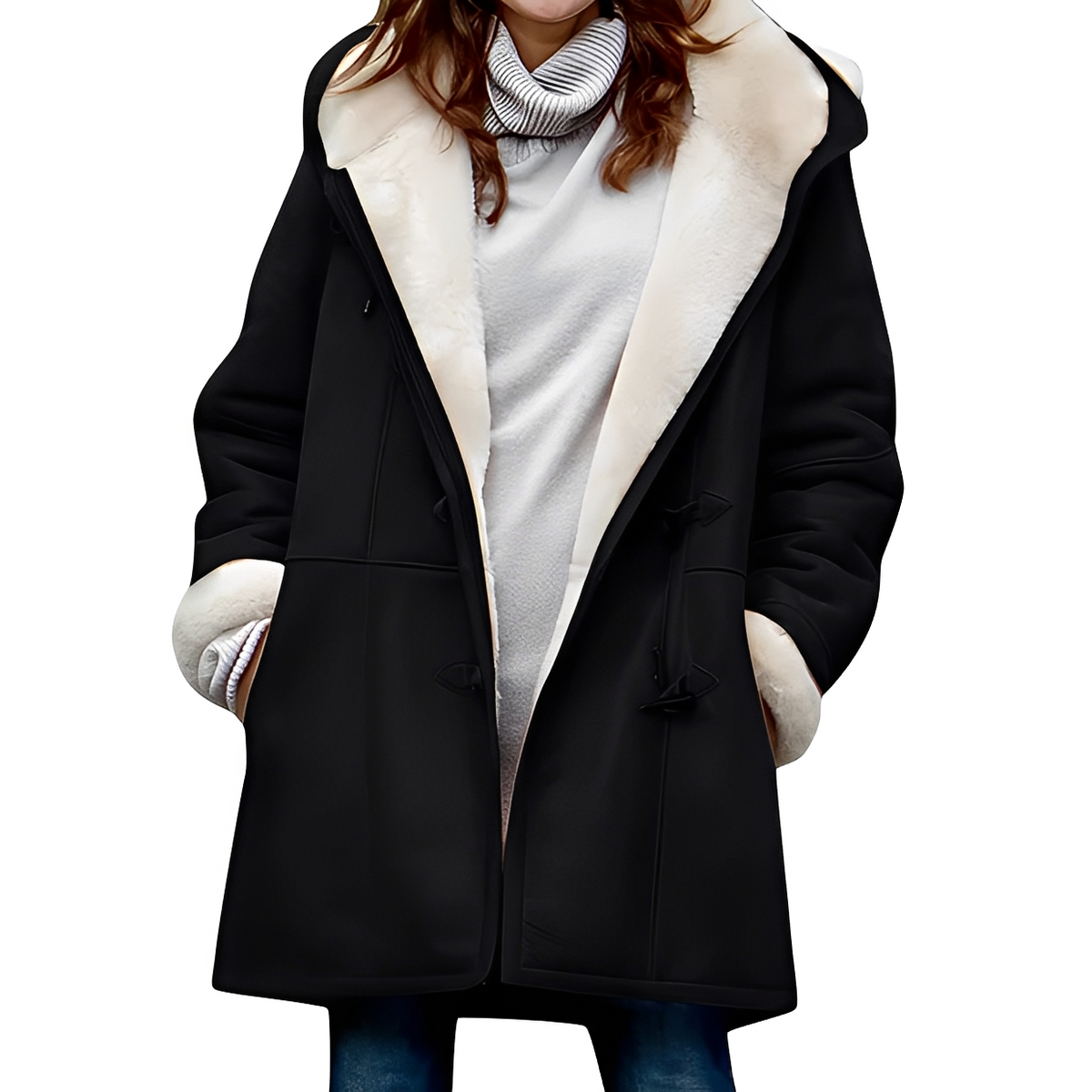 Martha - Warm and cozy coat with hood