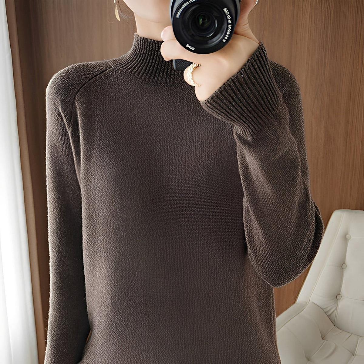 Hannie - Elegant and cozy turtleneck sweater