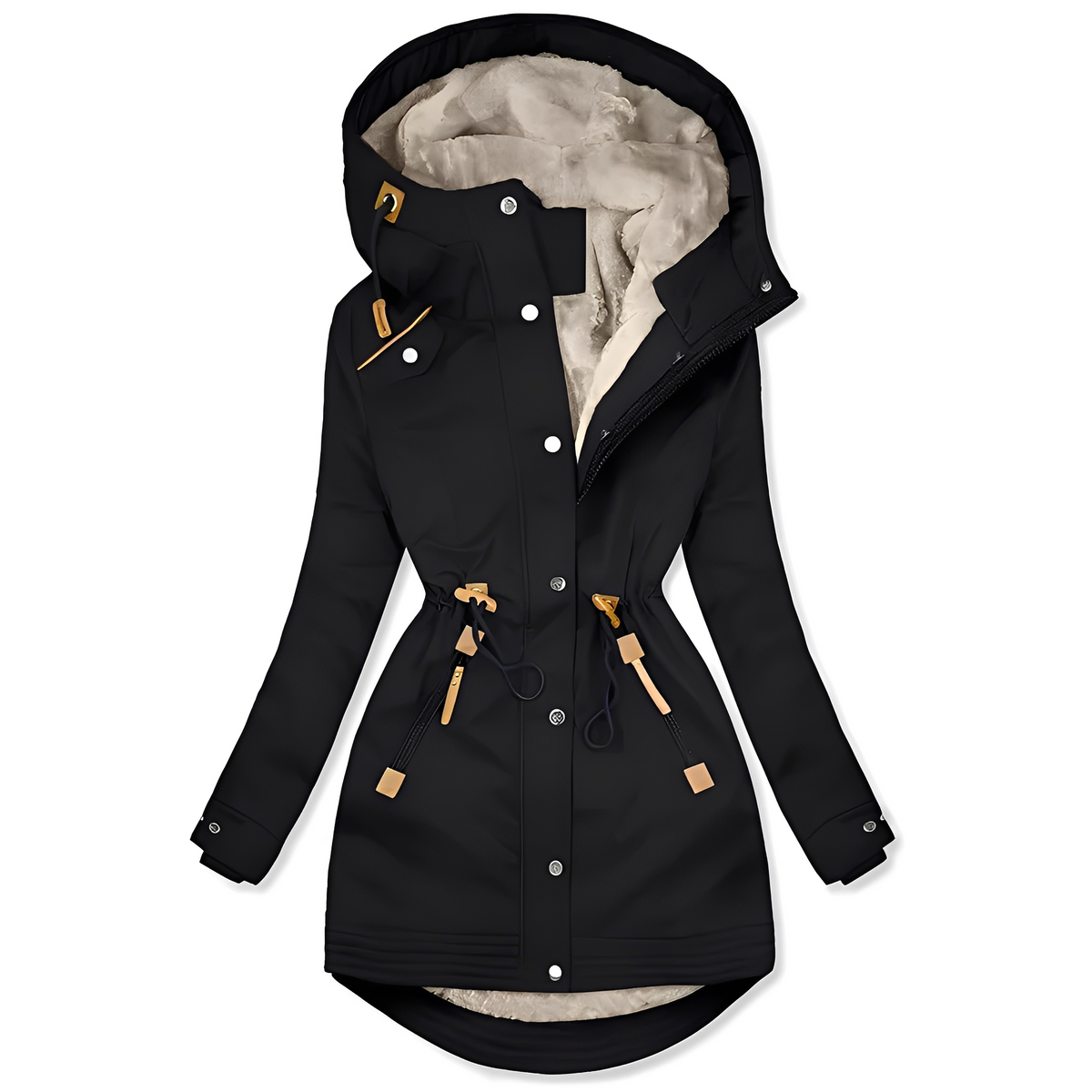 Lavena - Coat with hood, elegant and comfortable