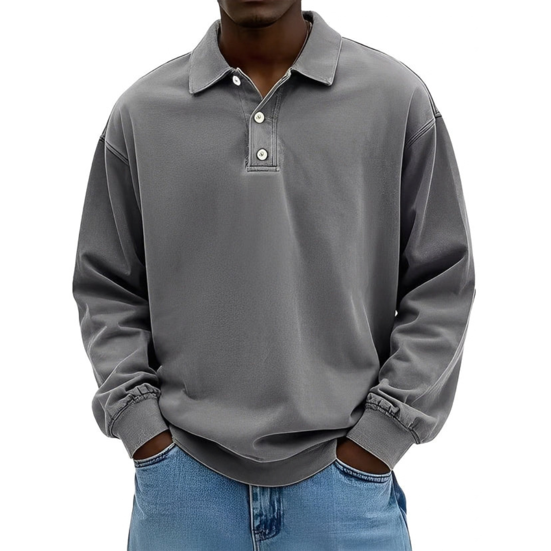 Clayton - Classic and warm long-sleeve shirt