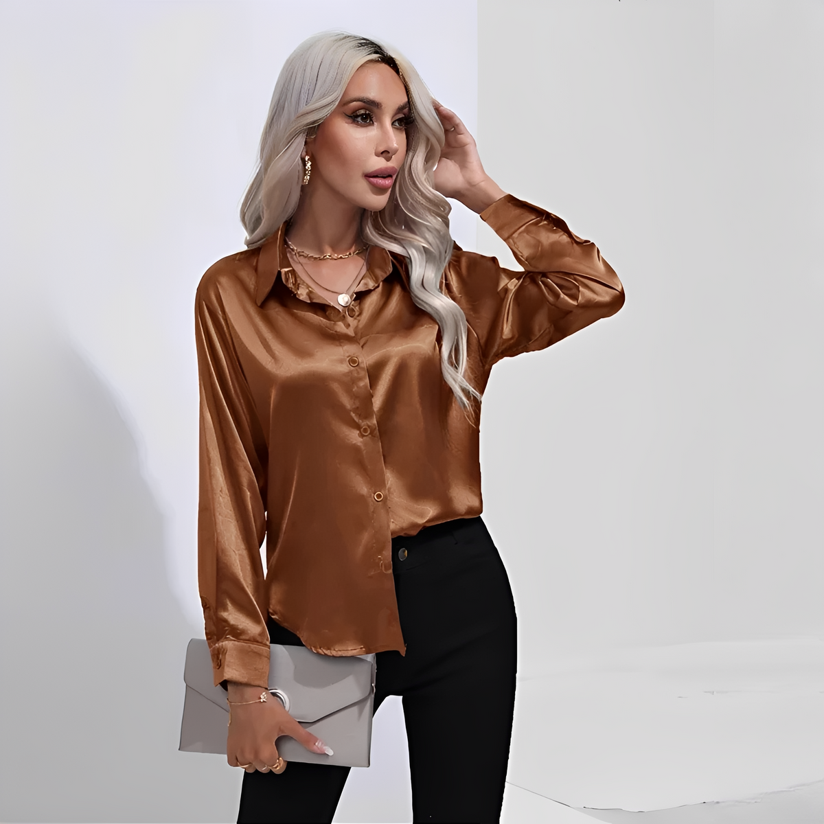 Liliane - Elegant blouse with long sleeves