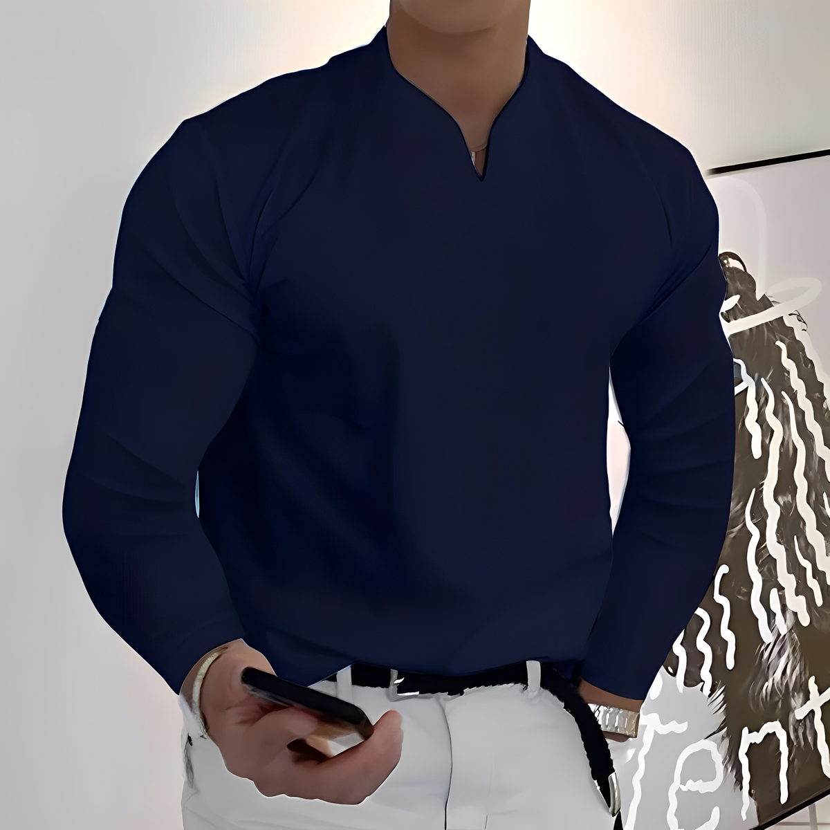 Corentin - Long-sleeved shirt, soft and warm