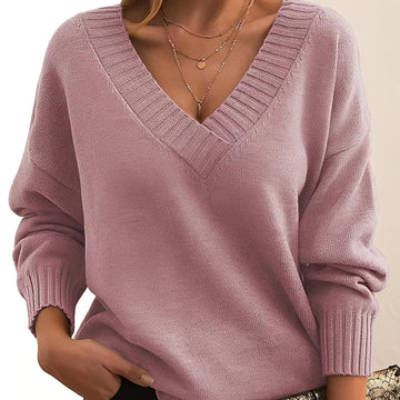 Mollie - Warm and elegant sweater with V-neck