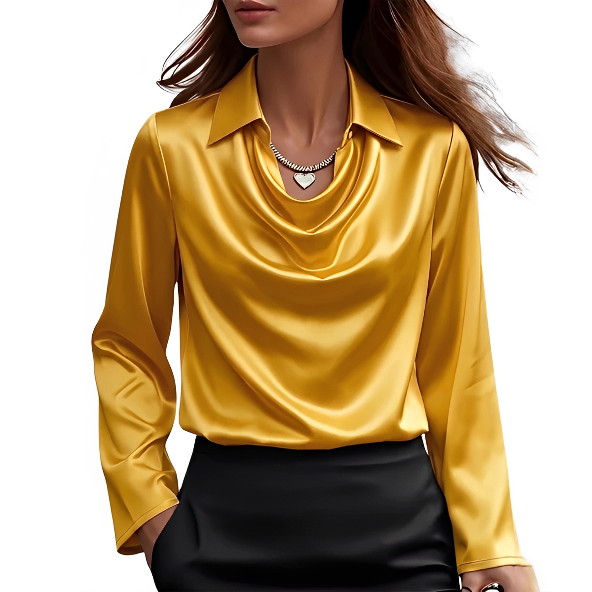 Dynah - Elegant long-sleeve blouse