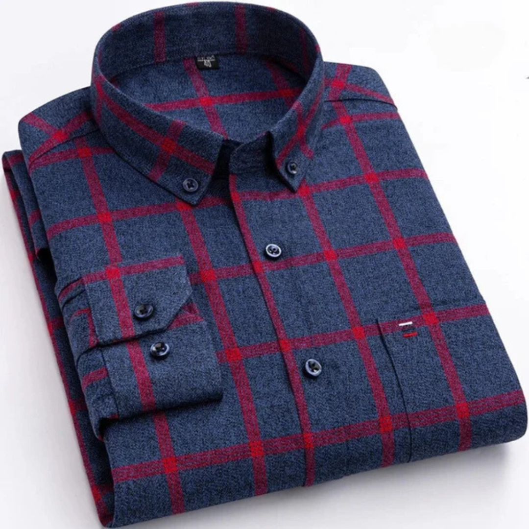 Johan - Durable long-sleeve checkered shirt