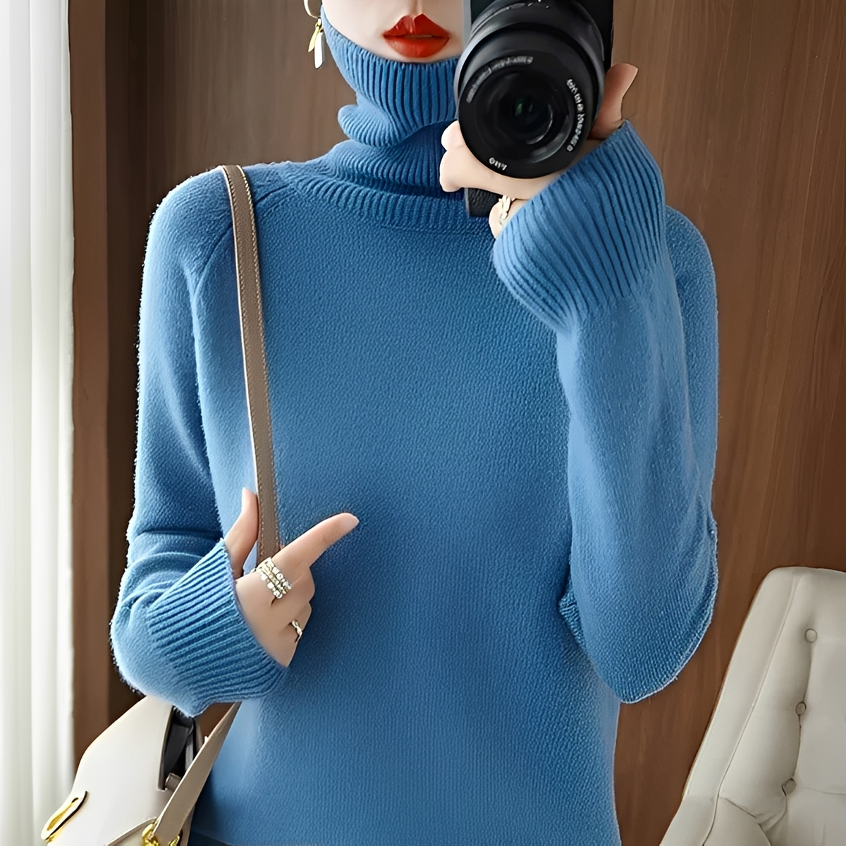 Hannie - Elegant and cozy turtleneck sweater
