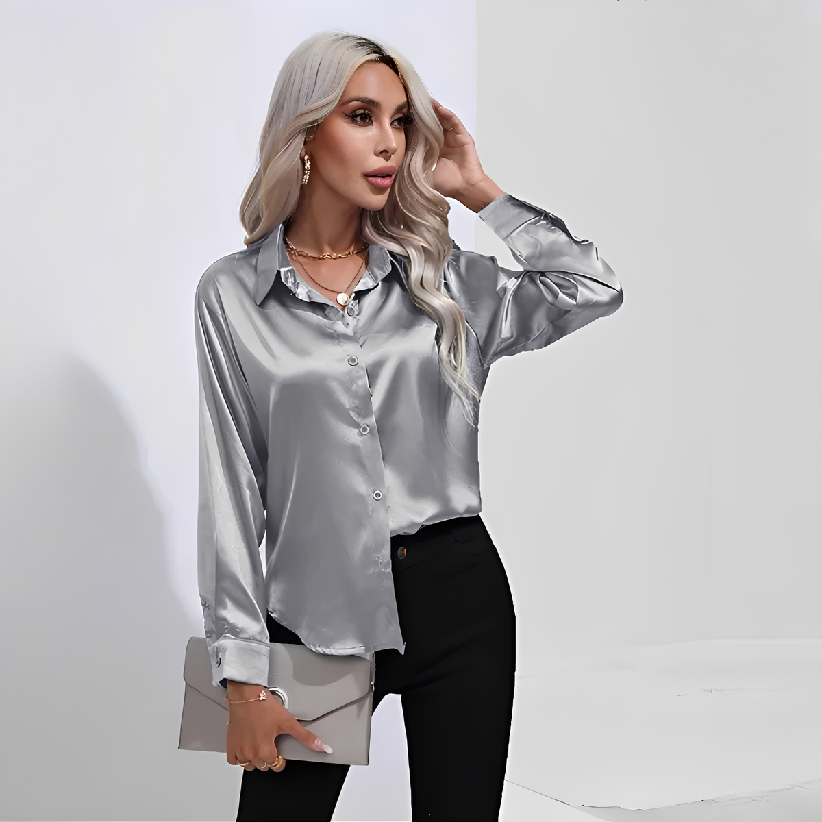 Liliane - Elegant blouse with long sleeves