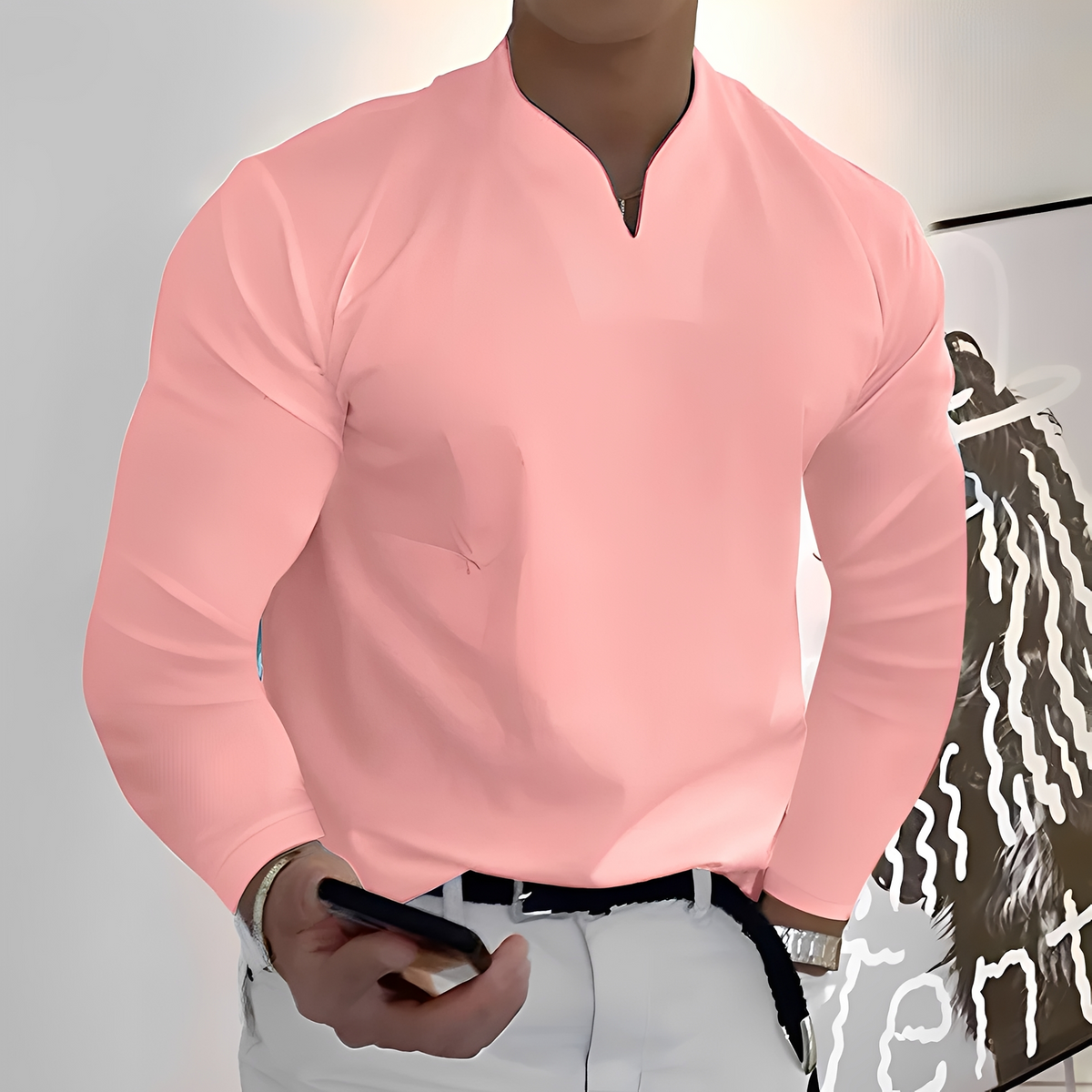 Corentin - Long-sleeved shirt, soft and warm