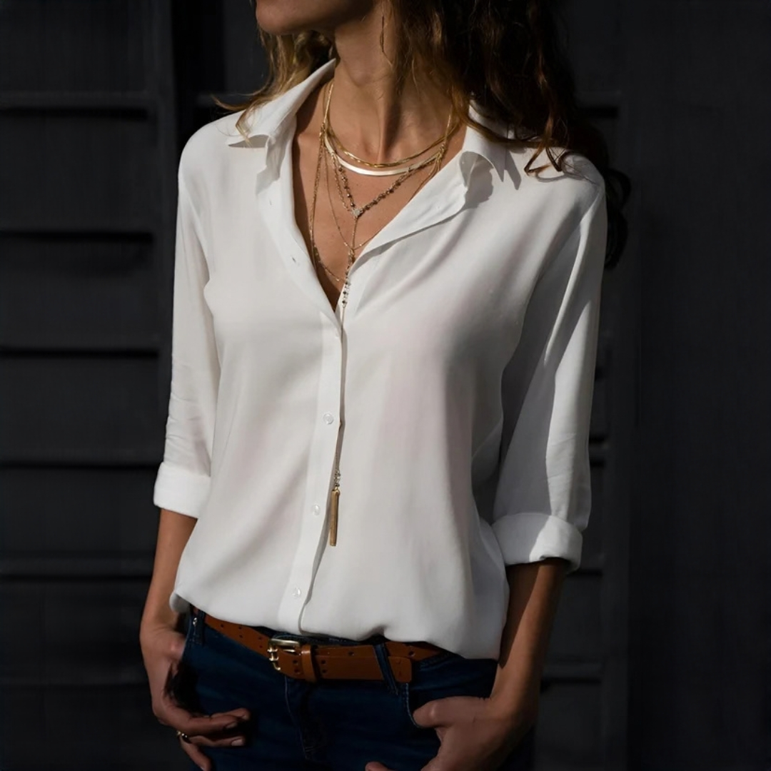 Jordena - Elegant long-sleeve blouse
