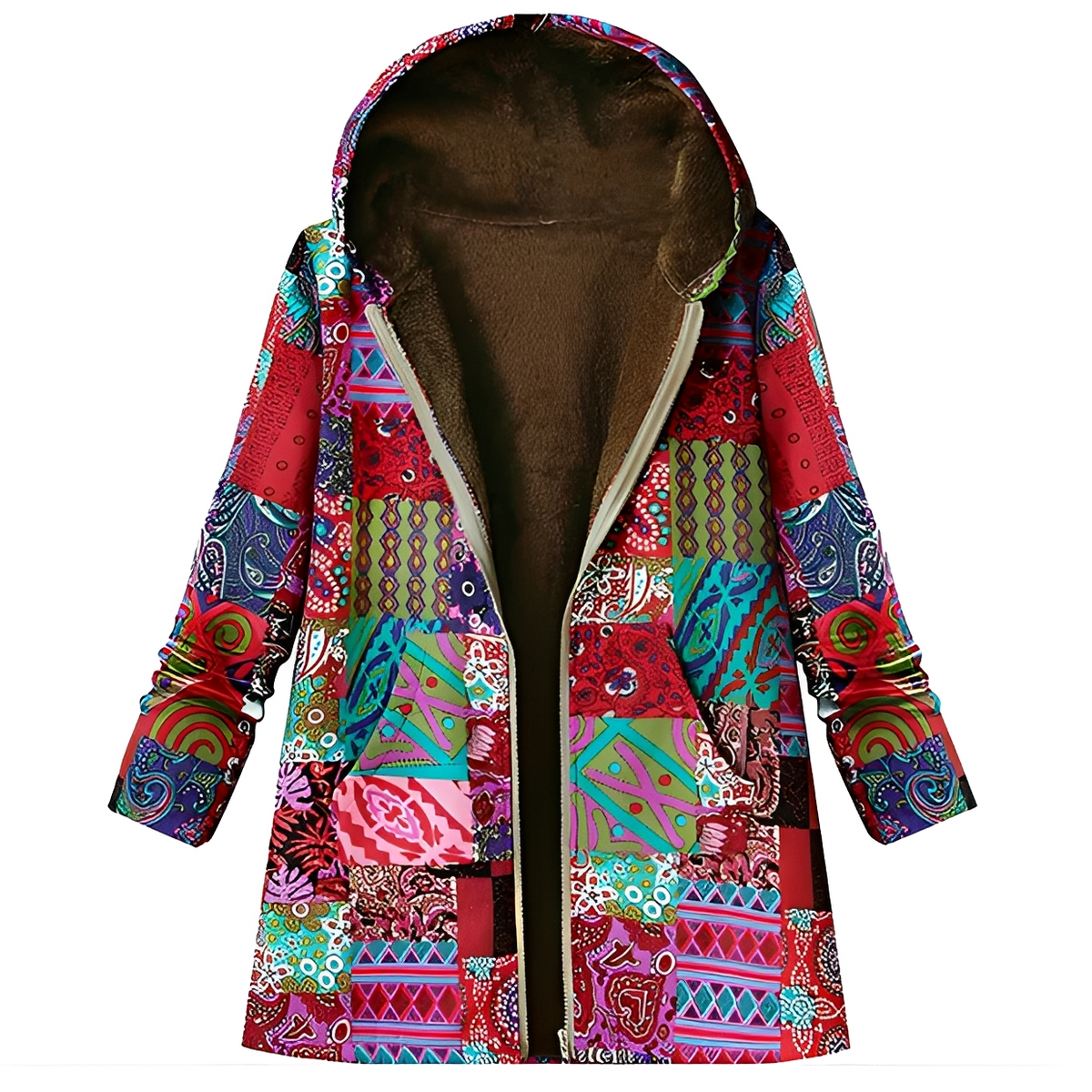Olyvia - Vintage and warm hooded jacket