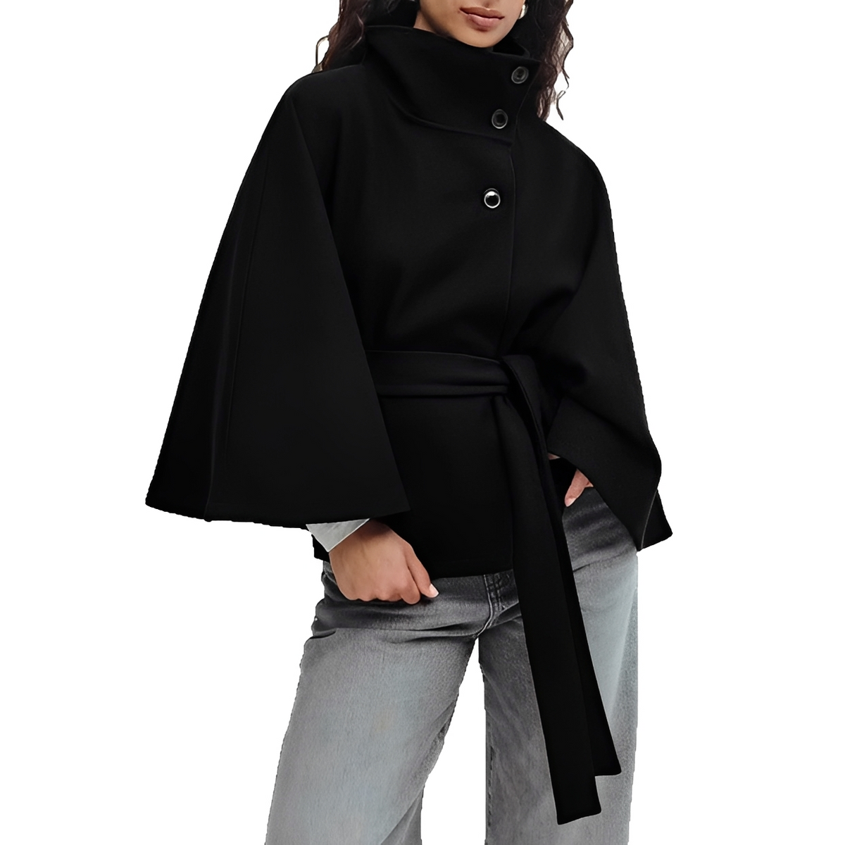 Ginabelle - Elegant and cozy belted jacket