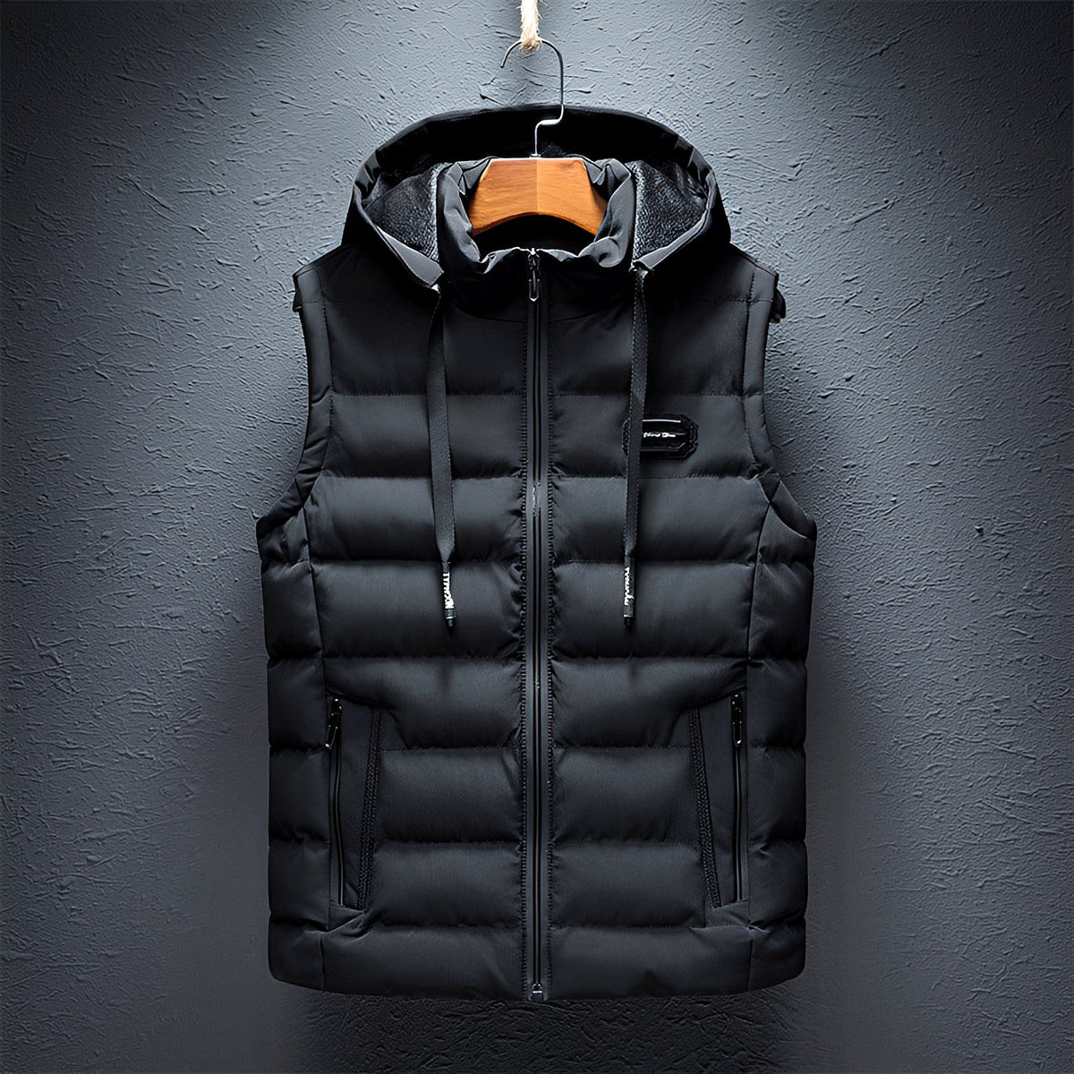 Davin - Durable and cozy vest with hood