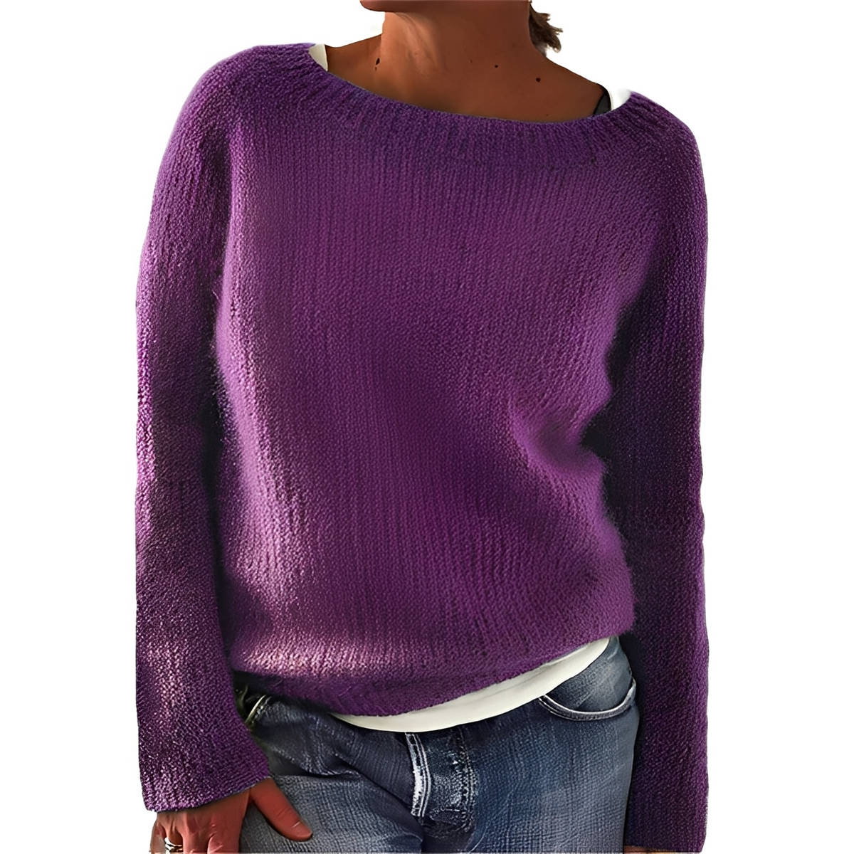 Angelia - Warm and soft crew neck sweater
