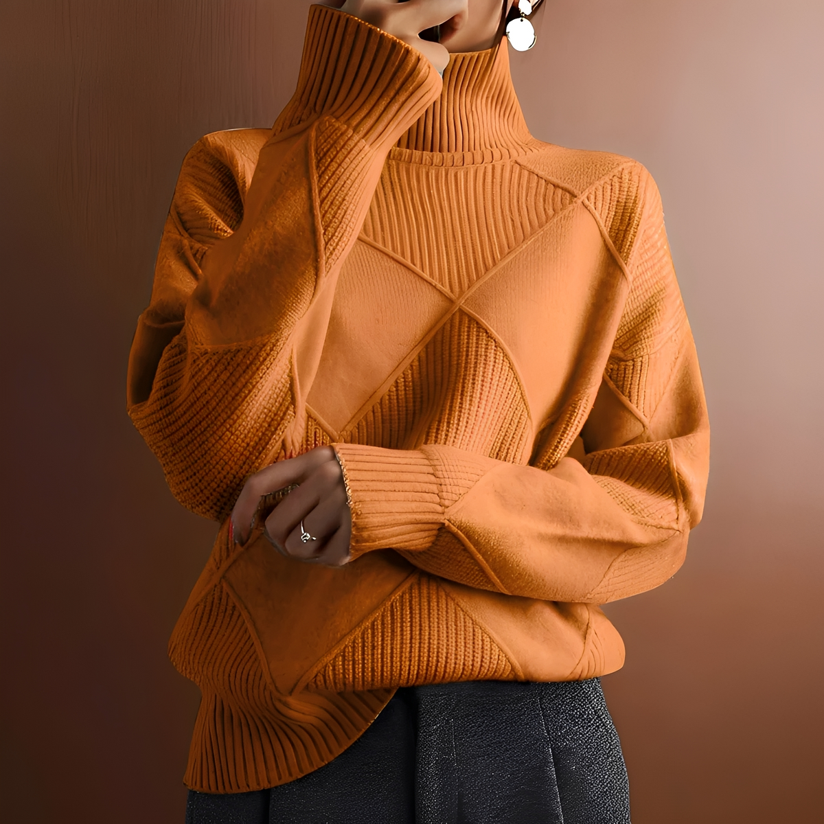 Morgan - Warm sweater with high collar