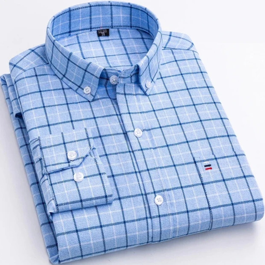 Johan - Durable long-sleeve checkered shirt