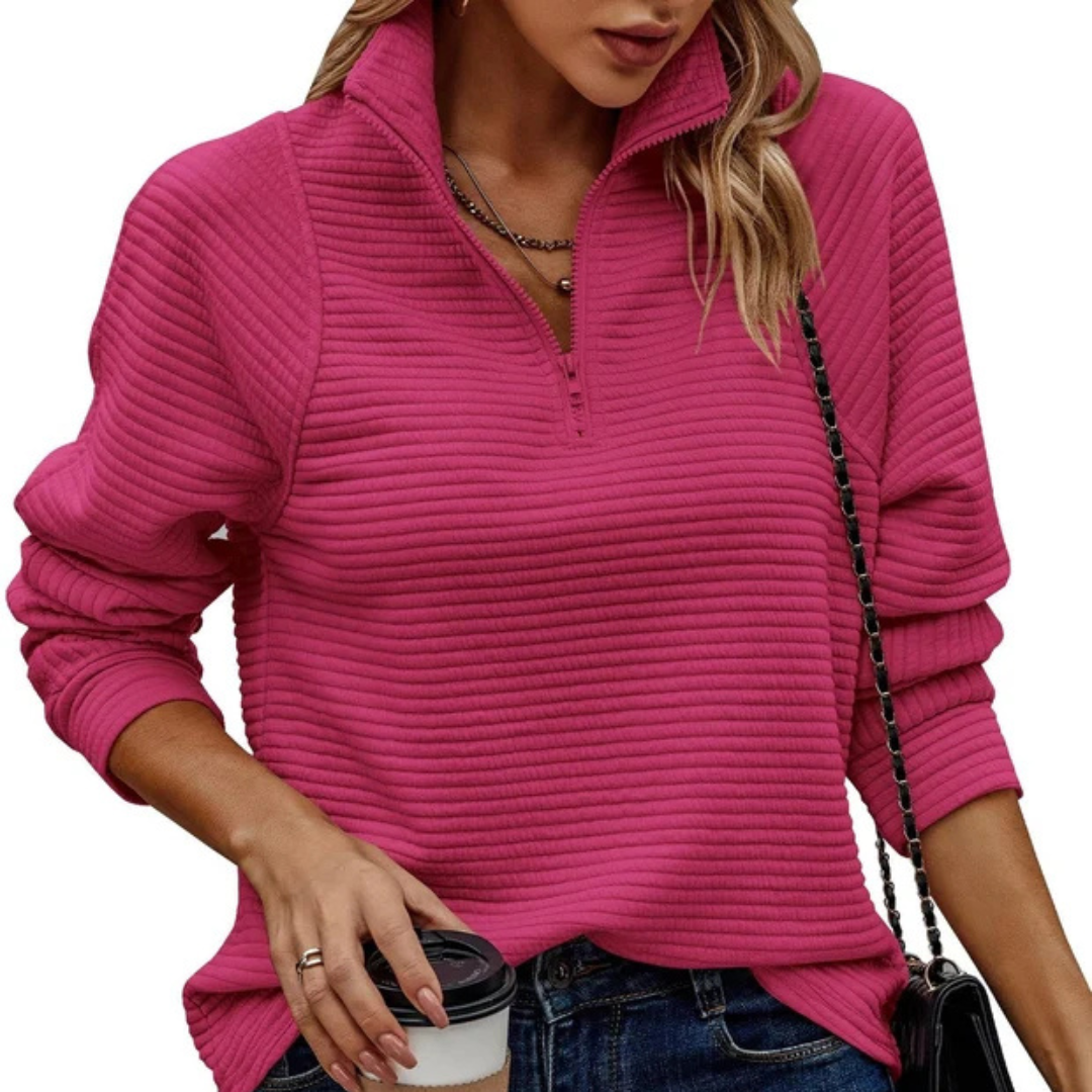 Zennia - Cozy half-zip sweater