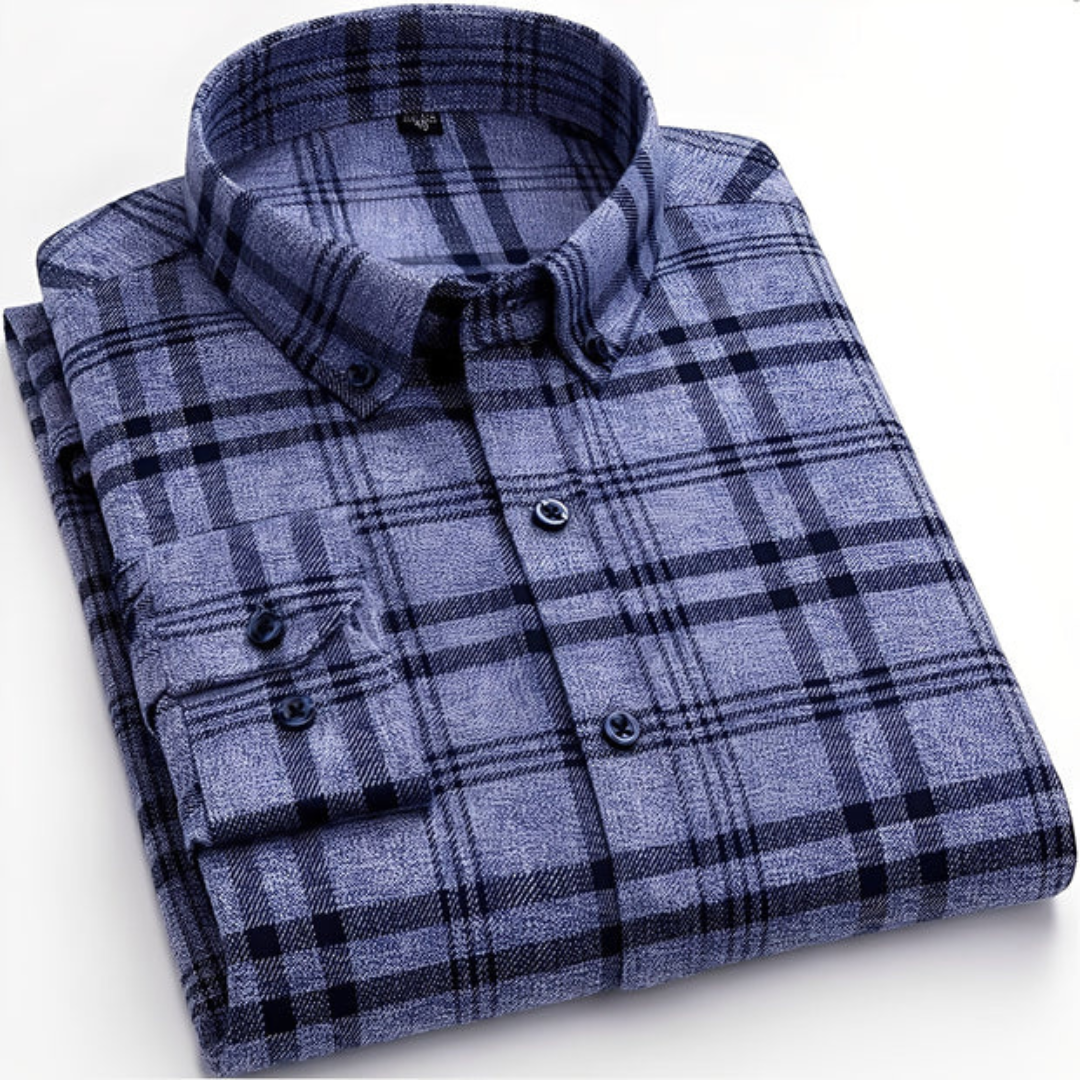 Nikollas - Casual long-sleeve plaid shirt