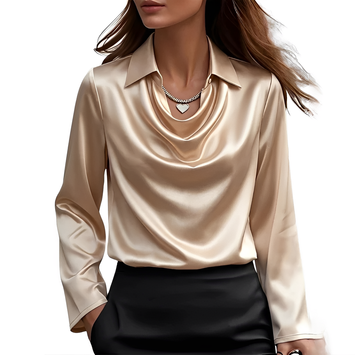 Dynah - Elegant long-sleeve blouse