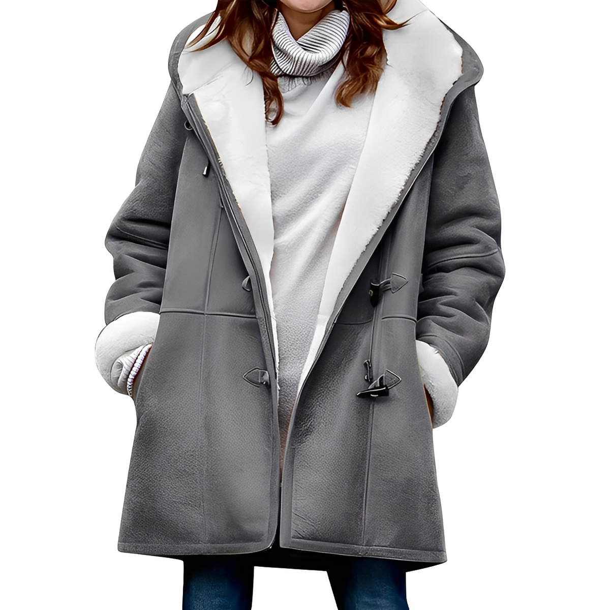 Martha - Warm and cozy coat with hood