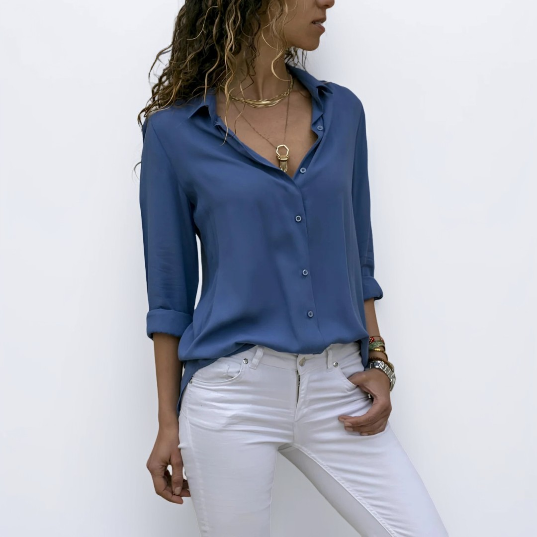 Delilah - Elegant blouse with long sleeves