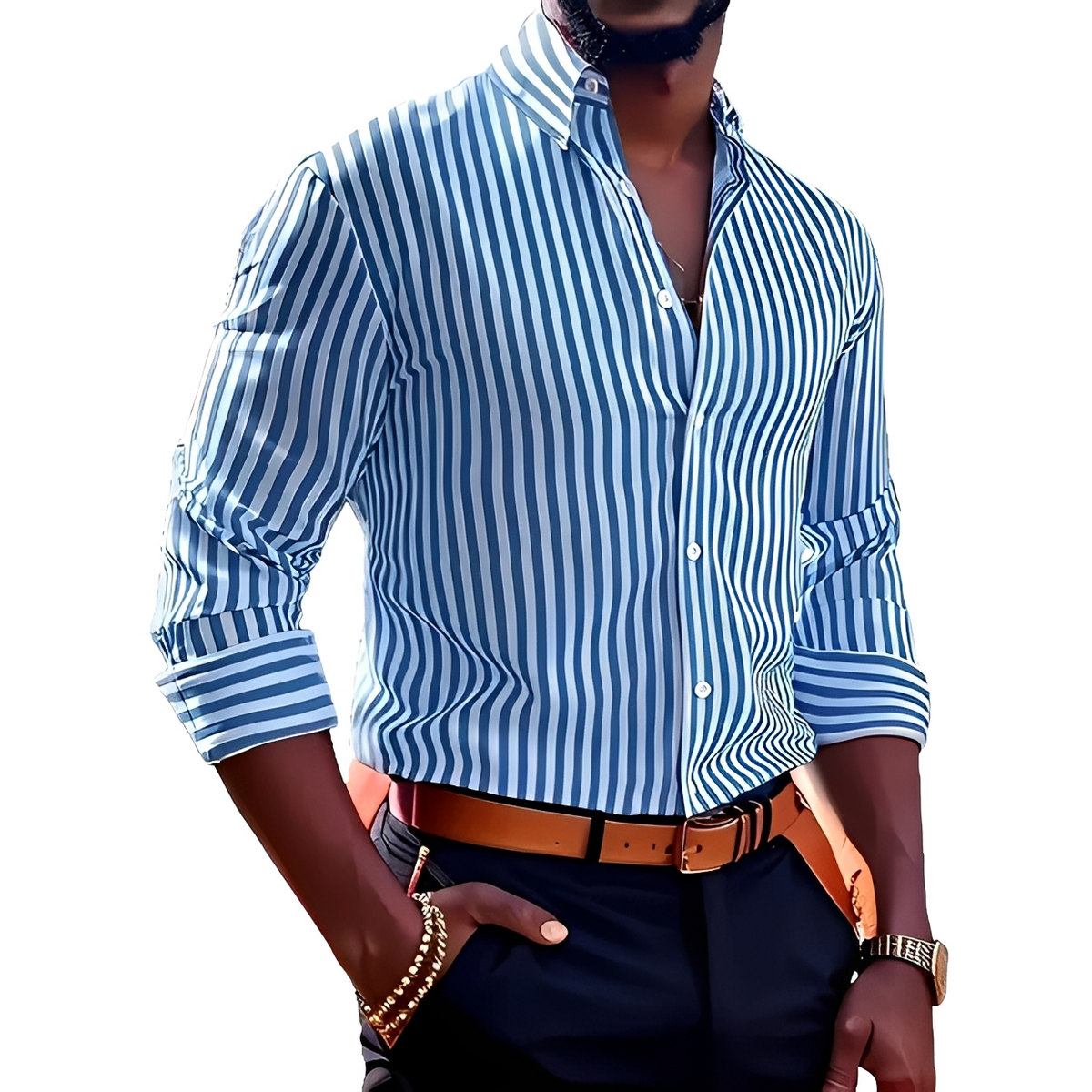 Bricen - Long-sleeve striped shirt