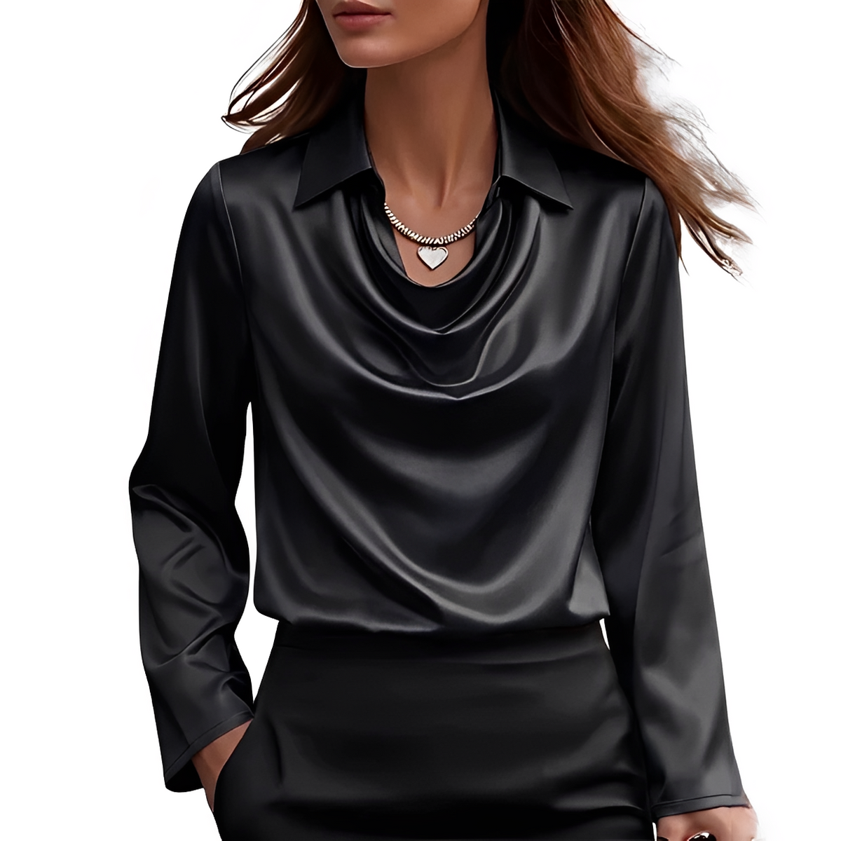 Dynah - Elegant long-sleeve blouse