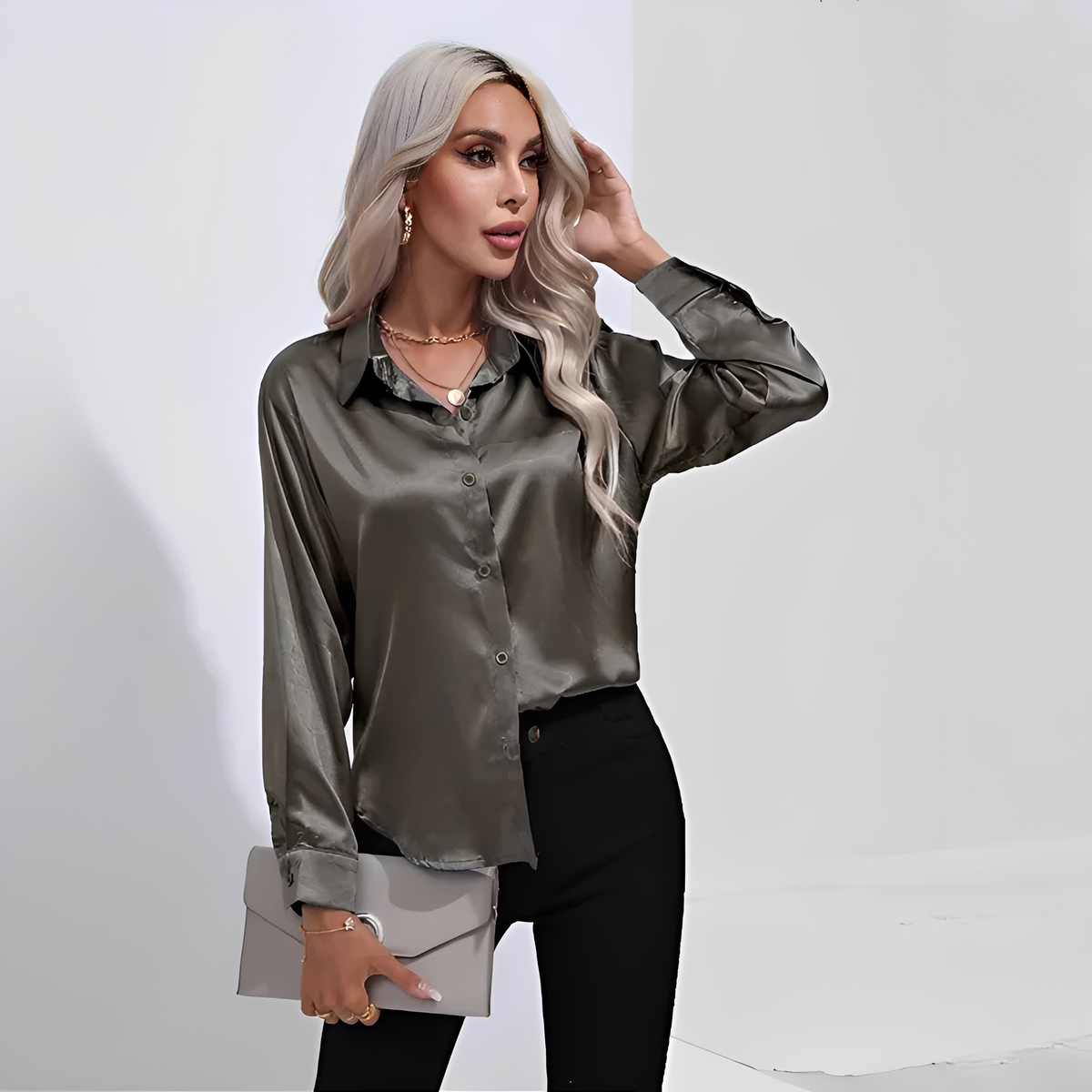 Liliane - Elegant blouse with long sleeves