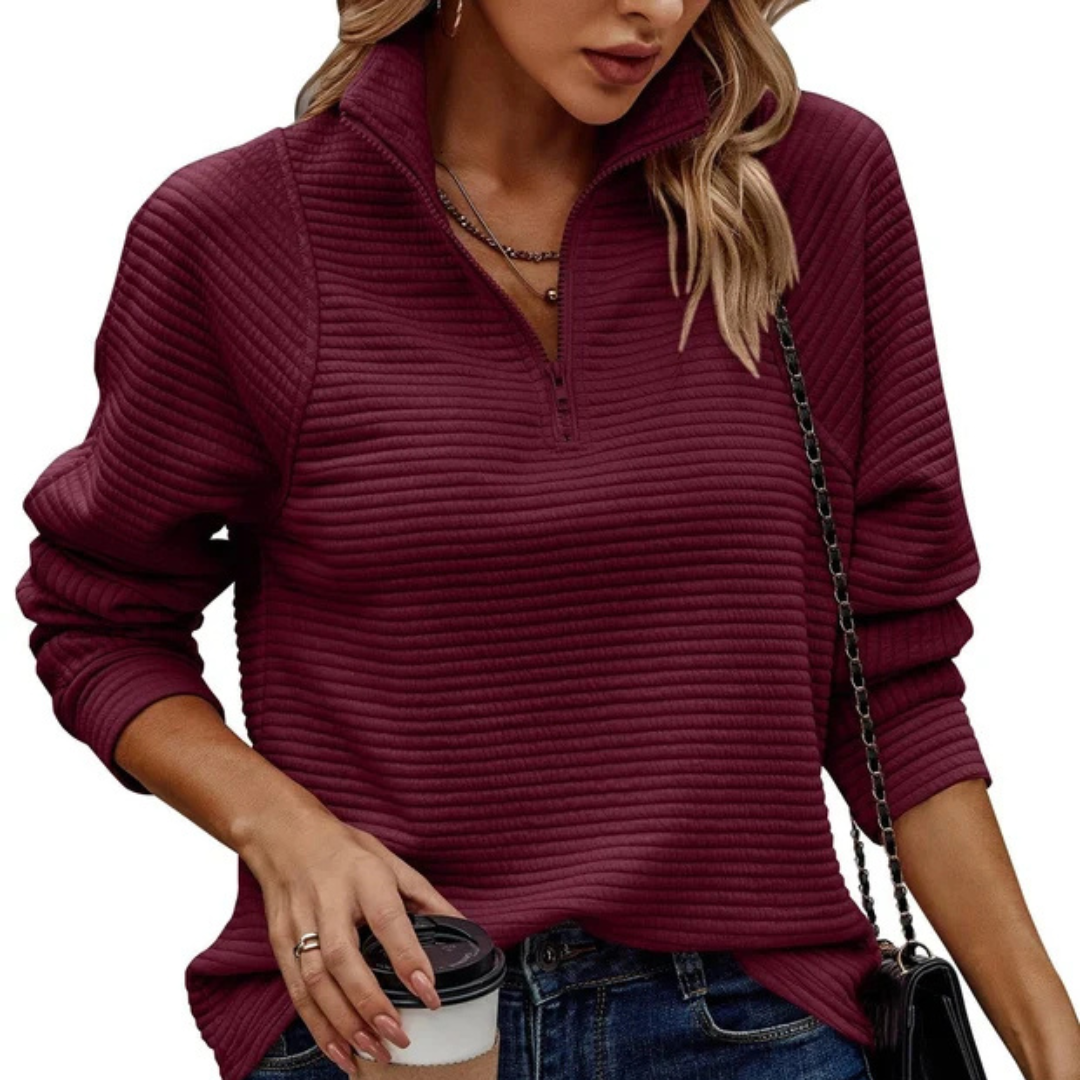 Zennia - Cozy half-zip sweater