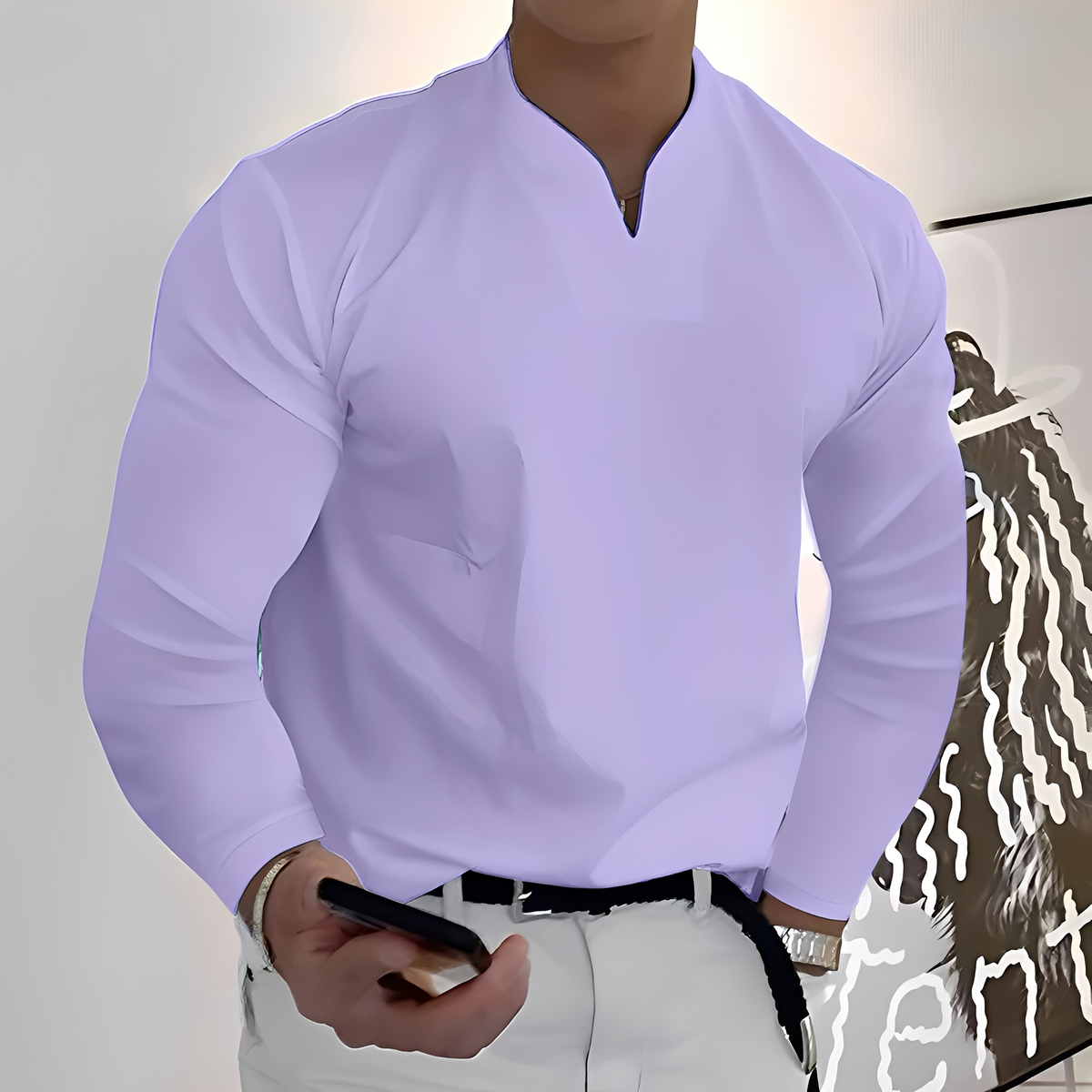 Corentin - Long-sleeved shirt, soft and warm