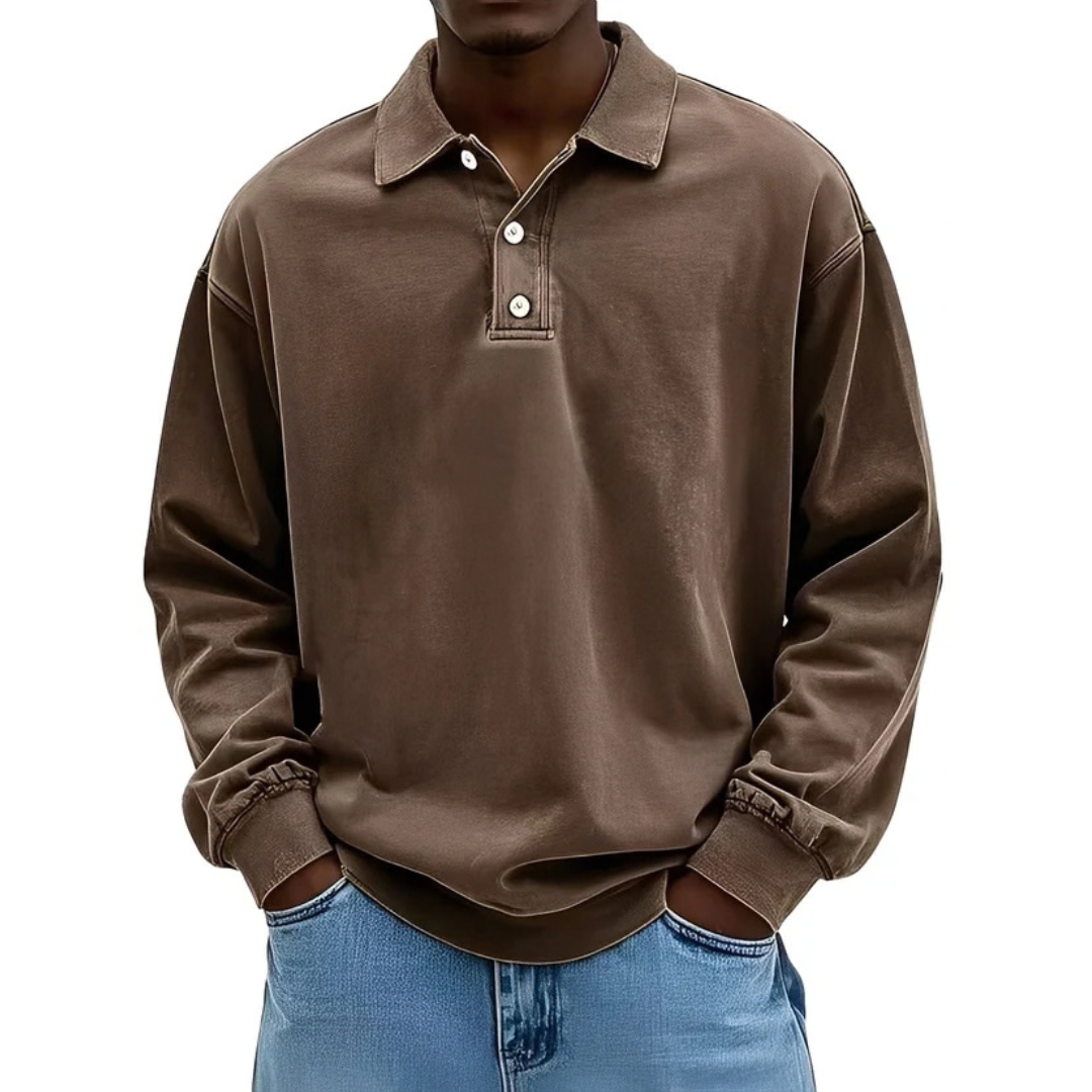 Clayton - Classic and warm long-sleeve shirt