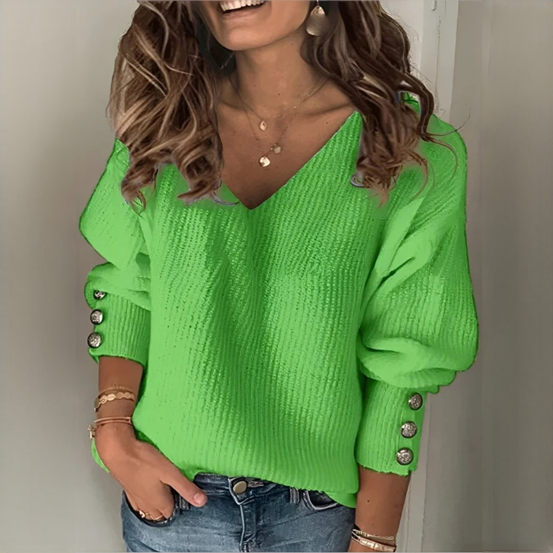 Adalyn - Cozy and warm V-neck sweater