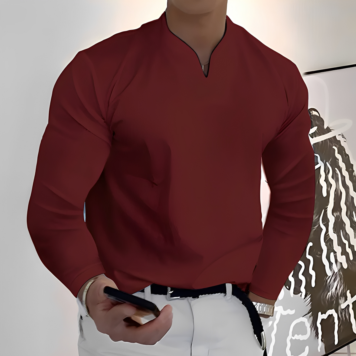 Corentin - Long-sleeved shirt, soft and warm