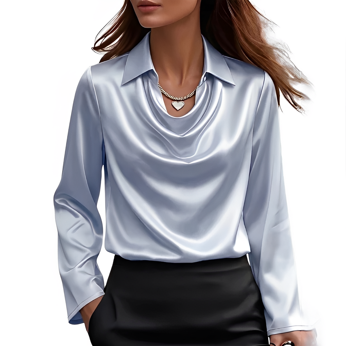 Dynah - Elegant long-sleeve blouse