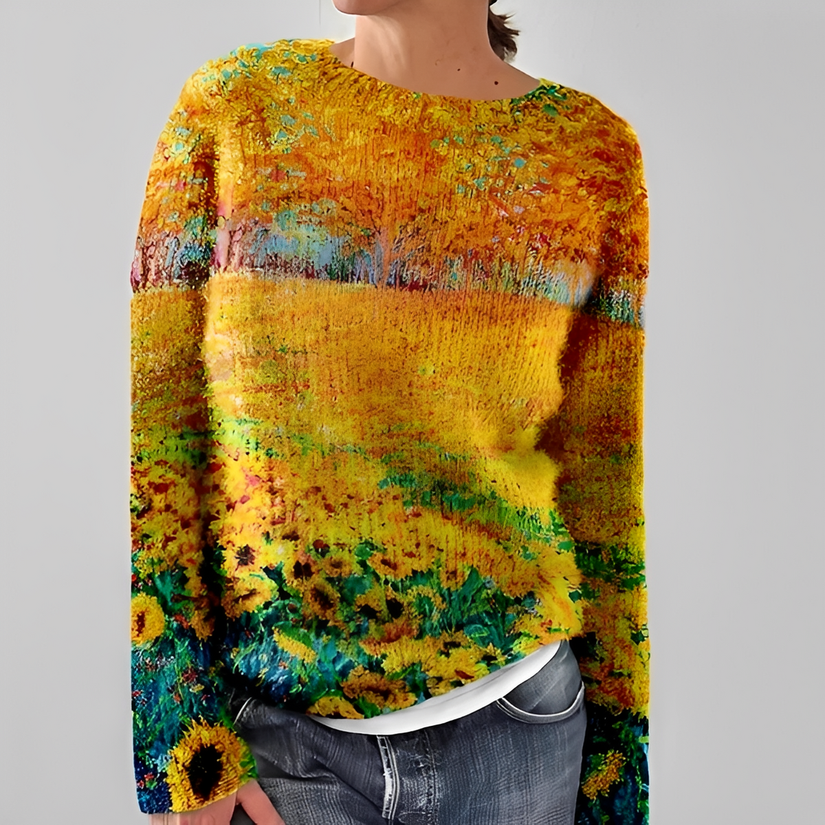 Liliane - Trendy crew neck sweater