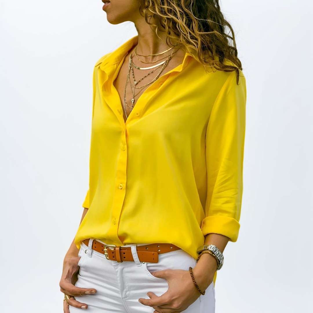 Delilah - Elegant blouse with long sleeves
