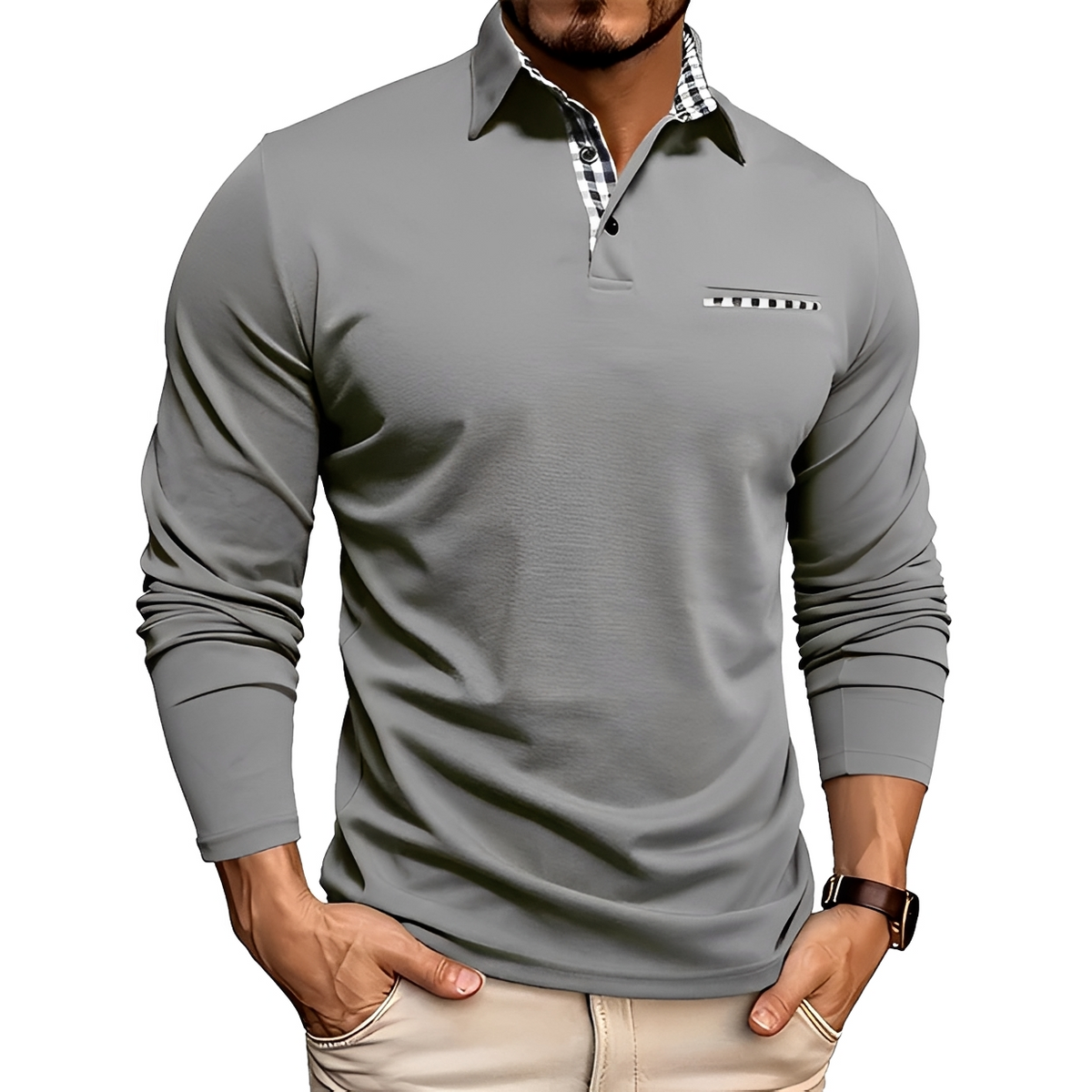Shael - Classic and warm long-sleeve shirt
