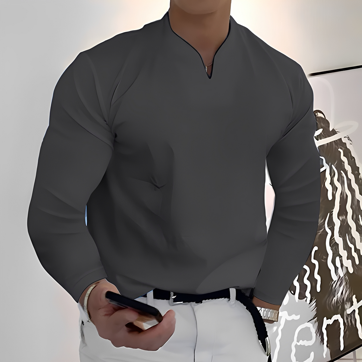 Corentin - Long-sleeved shirt, soft and warm