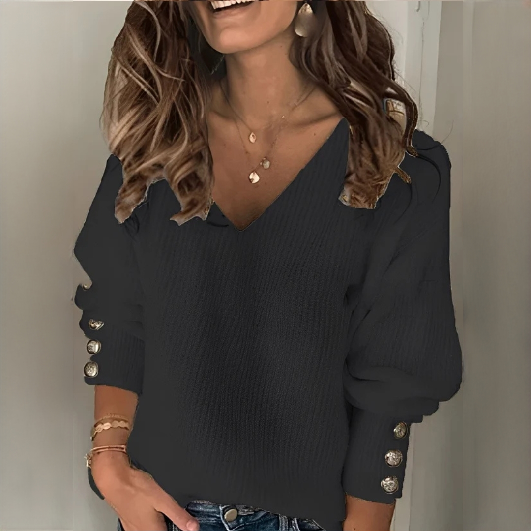 Adalyn - Cozy and warm V-neck sweater