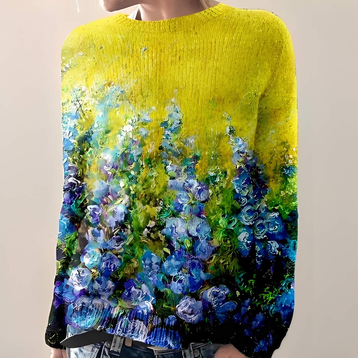 Liliane - Trendy crew neck sweater