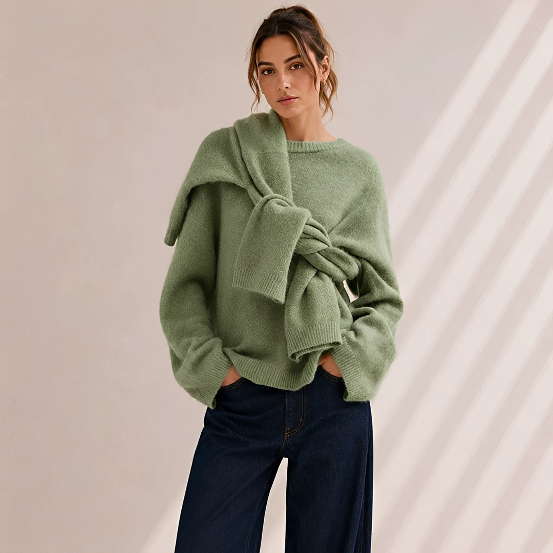 Clariza - Cozy and warm crew neck sweater