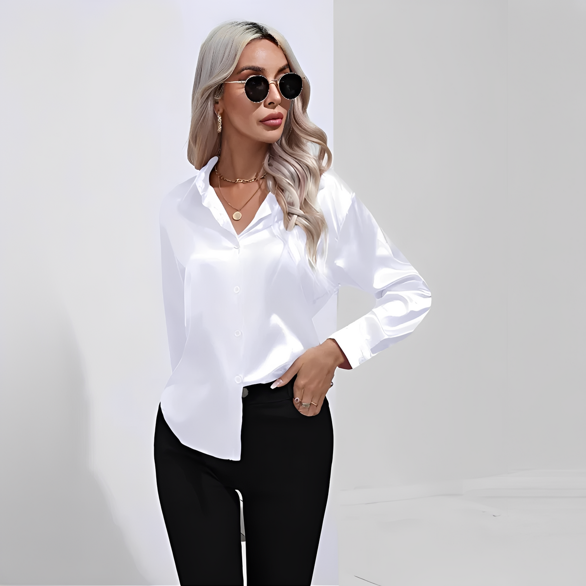 Liliane - Elegant blouse with long sleeves
