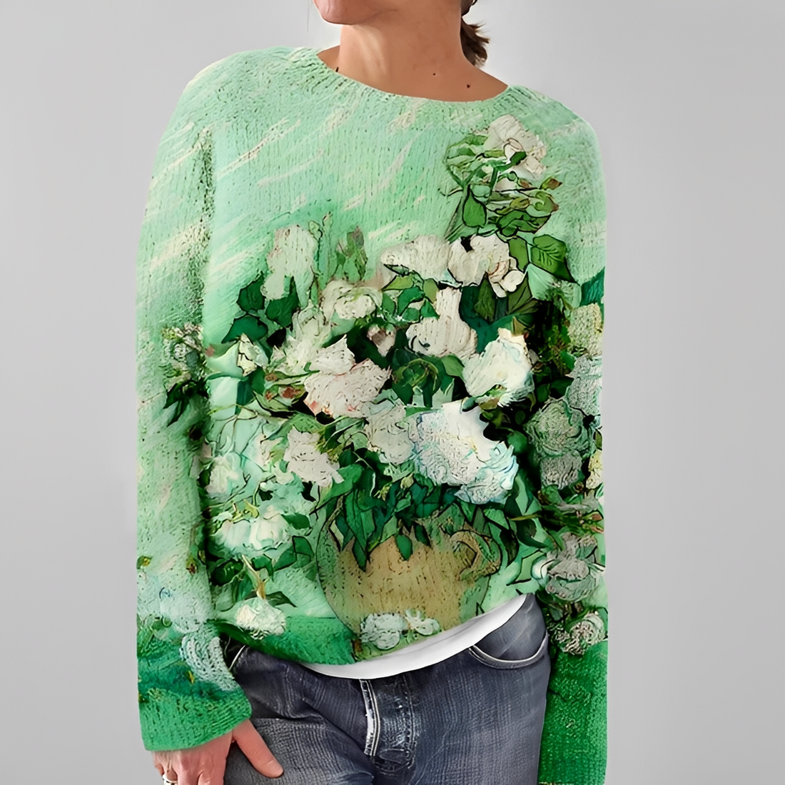 Liliane - Trendy crew neck sweater
