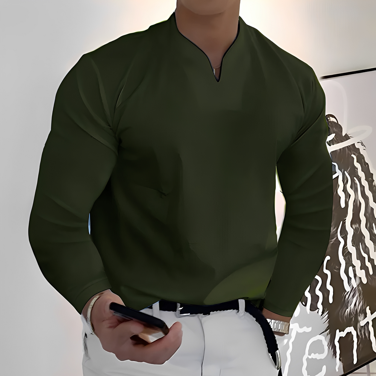 Corentin - Long-sleeved shirt, soft and warm