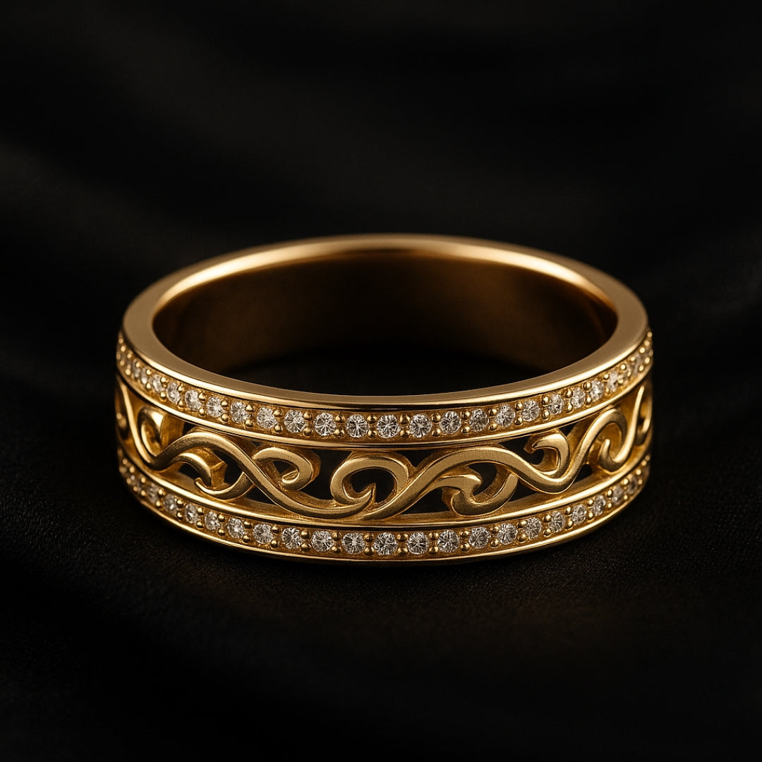 Elena – Gold Hollow Shiny Ring