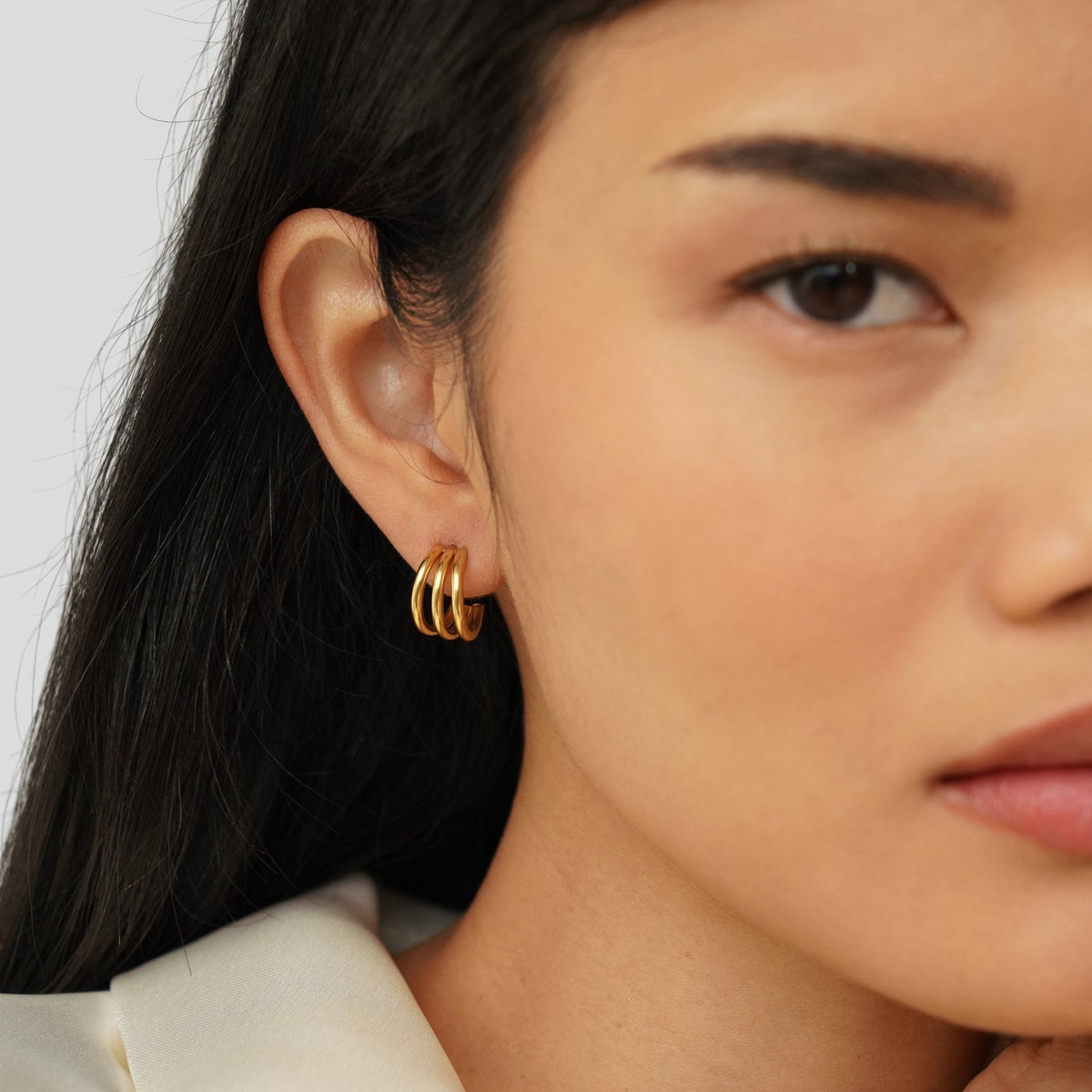 Anaya – Triple Design Hoops